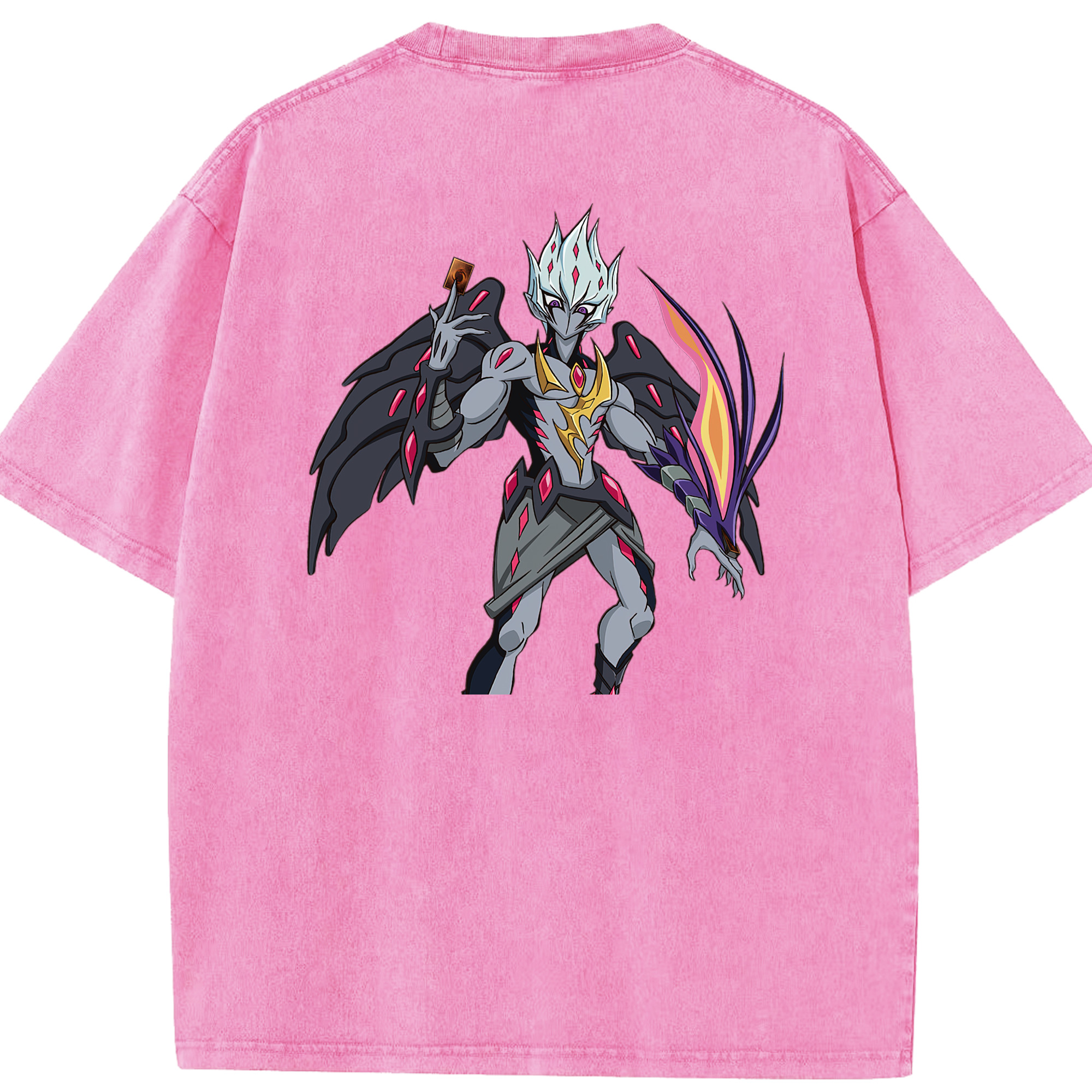 （画像用） 遊☆戯☆王 Yu-Gi-Oh! 綿100% ヴィンテージ風 半袖Tシャツ（背面プリント）